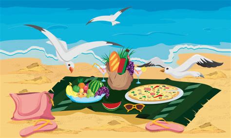 Seagull Stealing Food Illustrations, Royalty-Free Vector Graphics & Clip Art - iStock