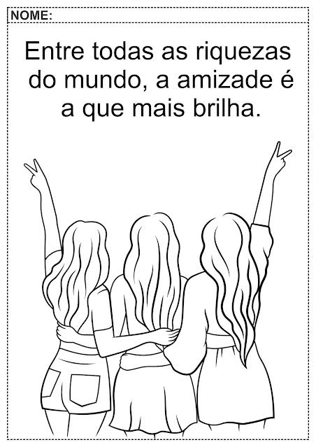 Desenhos Para Colorir Amizade - Desenhos para colorir sobre amizade para imprimir grátis
