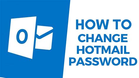 How To Change Hotmail Password Hotmail Password Change Hotmail