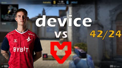 CS GO POV Demo Astralis Device 42 24 Vs MOUZ De Inferno IEM