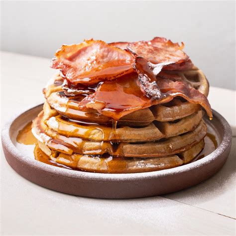 Maple Syrup And Oak Smoked Bacon Waffle Recipe Edwards