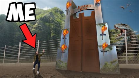 I Built Worlds Largest Jurassic Park Gate Jurassic World Dominion Youtube