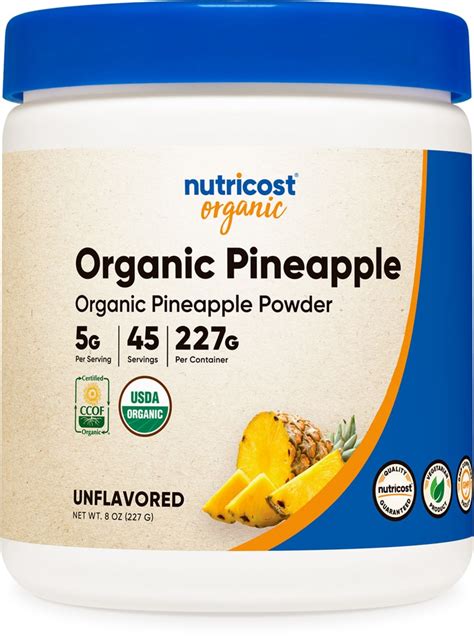 Nutricost Organic Pineapple Powder Unflavored 45 Servings Vitacost