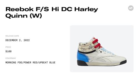 Reebok F S Hi Dc Harley Quinn W Hq Raffles Where To Buy