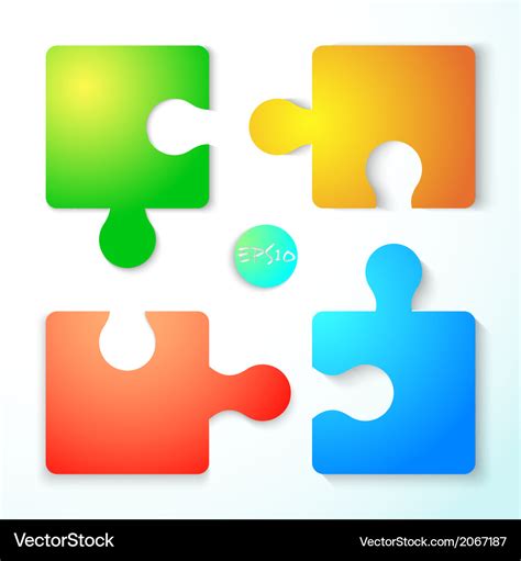 Paper flat puzzle template layout Royalty Free Vector Image
