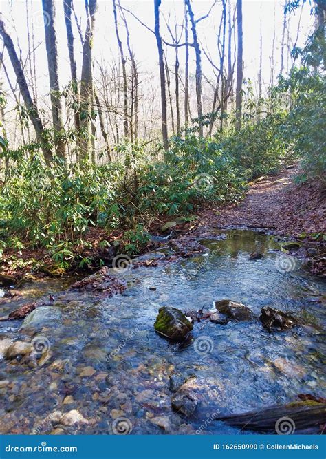 View of the Appalachian Mountain Trail from a Lower Elevation Near a