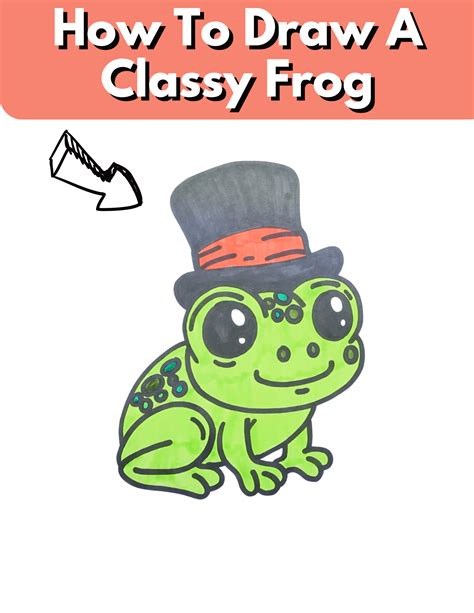 How To Draw A Classy Frog Easy Elegant Frog Drawing