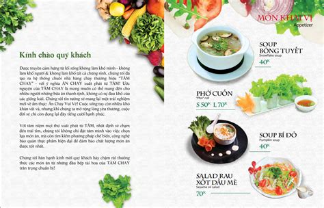 Hình ảnh Menu Tâm Chay 2024 Tâm Chay Vegan