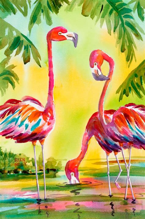 Flamingo Print Flamingo Watercolor Flamingo Wall Art Print Etsy