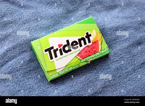 Kyiv Ukraine November 27 2023 Trident Chewing Gum Pack Trident Is