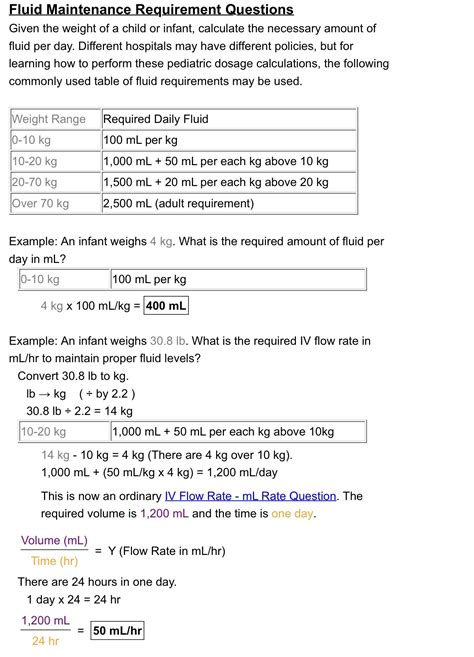 Safe Dosage Pediatric Calculations Worksheet Printable Word Searches