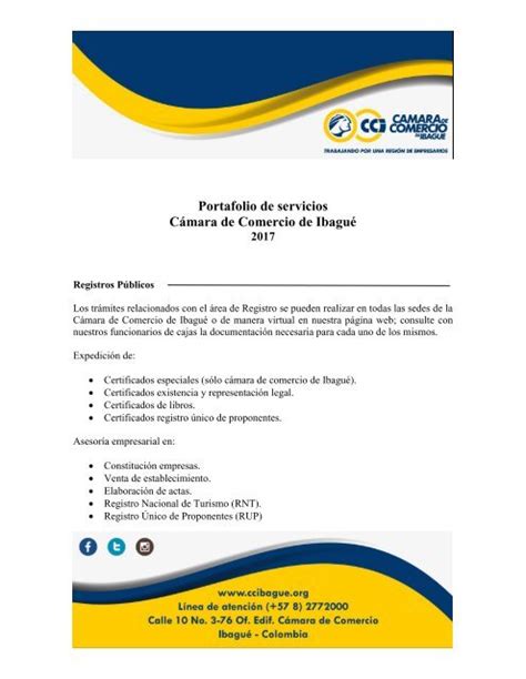 Portafolio De Servicios 2017