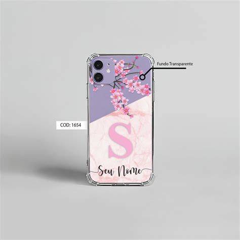 Capa Capinha Case De Celular Personalizada Nome Inicial