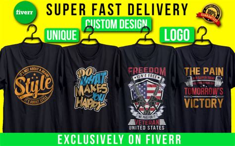 Create Unique Custom T Shirt Logo Design By Jubaerhossenn Fiverr