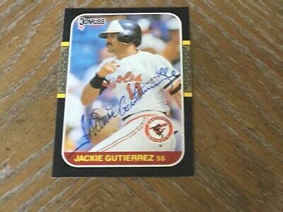 Autographed 1987 Donruss Jackie Gutierrez TOUGH EBay