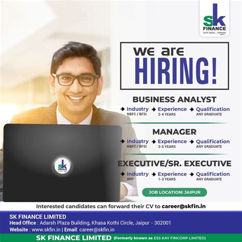 Sk Finance Ltd On Linkedin We Are Hiring Business Analyst Manager