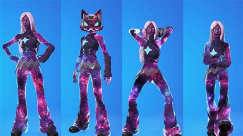 Fortnite New Galaxy Crossfade Skin Showcase With Dances And Emotes Youtube