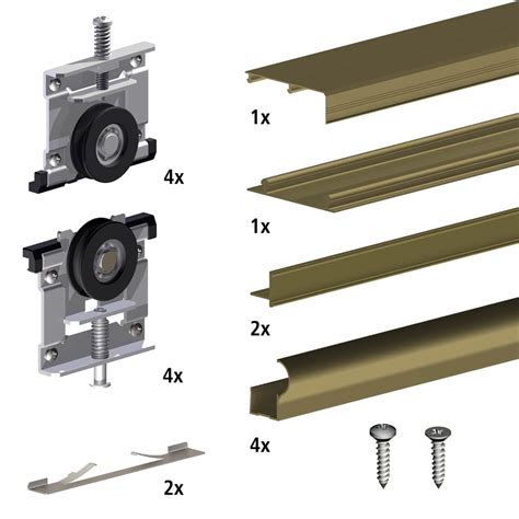 Sliding Bypass Closet Door Hardware Kit SLID UP 230 By MANTION USA