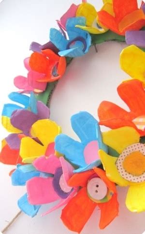 Egg Carton Spring Wreath By Iris Flower