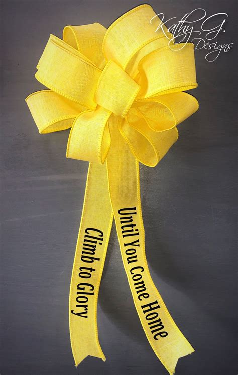 Custom Yellow Ribbon In 2020 Military Ribbons Ribbon Yellow