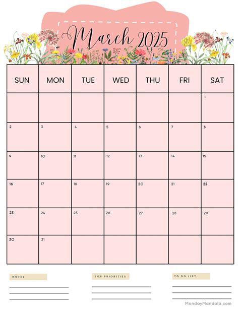 March Vertical Printable Calendar Ibby Norina