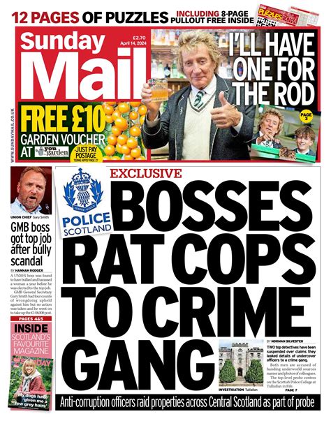 Sunday Mail Front Page 14th Of April 2024 Tomorrow S Papers Today