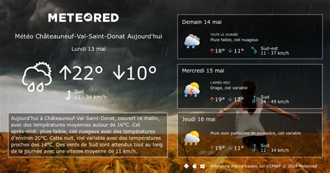 Météo Châteauneuf Val Saint Donat 8 14 jours tameteo Meteored