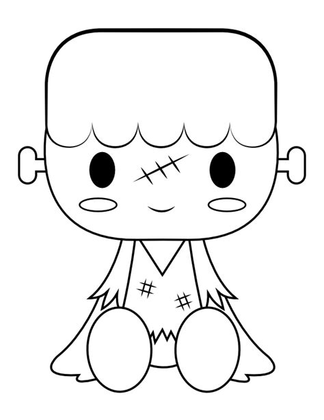 Printable Frankenstein Costume Coloring Page