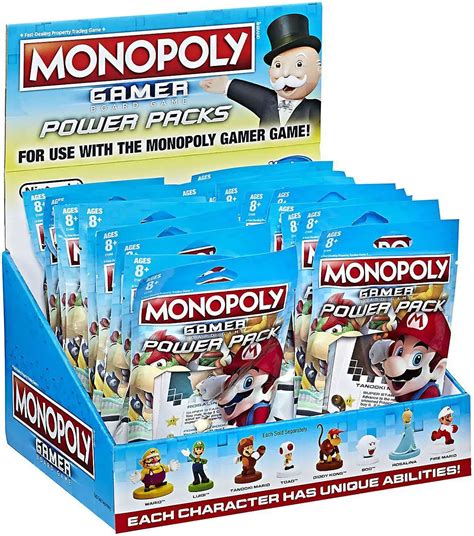 Monopoly Super Mario Gamer Edition Power Pack Mystery Box 24 Packs ...