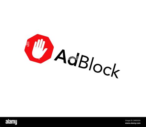 AdBlock Rotated Logo White Background B Stock Photo Alamy