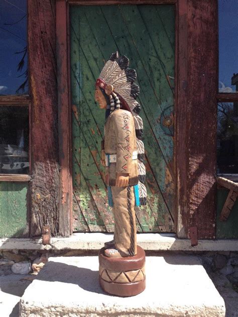 John Gallagher 2 Foot Carved Wooden Cigar Store Indian Statue Etsy