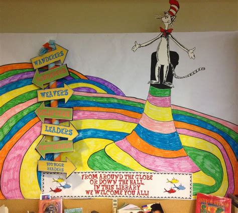 March 2017 Library Bulletin Board Cat In The Hat Library Bulletin