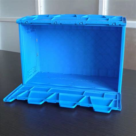 Plastic Folding Stackable Turnover Boxes With Lid Collapsible Boxes