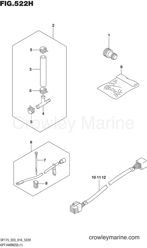 OPT HARNESS 1 DF175ZG E03 Serial Range Four Stroke Outboard 150