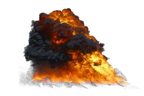 Big oil fire explosion on transparency background 43222668 PNG