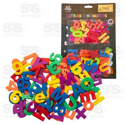 Kit Letras e Números Magnético Grande Toy King TK AB4436