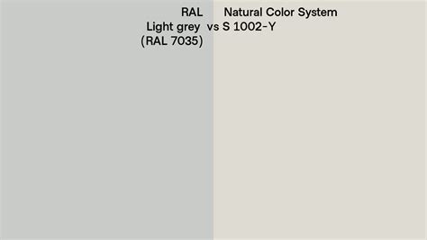 Ral Light Grey Ral Vs Natural Color System S Y Side By Side