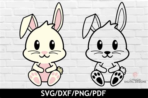 Cute Bunny Svg Cut File Animal Svg