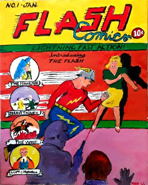 First Flash Comic Cover 1940 Mark Kertzman Maak