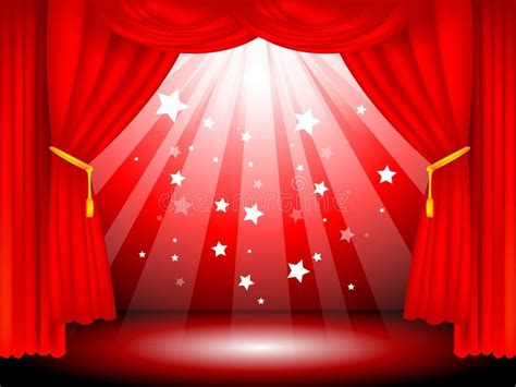 Stage curtains stock illustration | Stage curtains, Stage backdrop ...