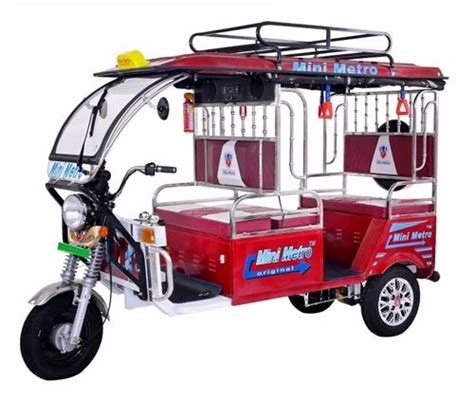 Mini Metro Red Battery Operated E Rickshaw At Rs 185000 In Bindki ID