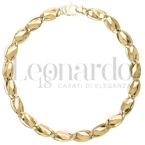 Bracciali Bracciale A Catena Piatta Da Uomo In Oro Carati Misura O