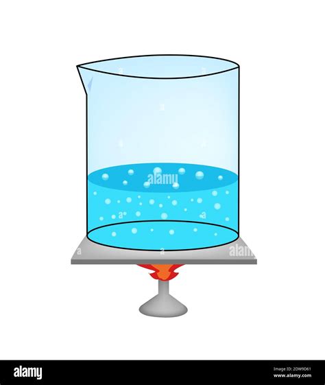 Glass beaker with boiling water vector illustration Stock Vector Image & Art - Alamy