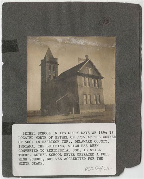 Harrison Townships Bethel Schoolhouse In Delaware County Ted Shideler