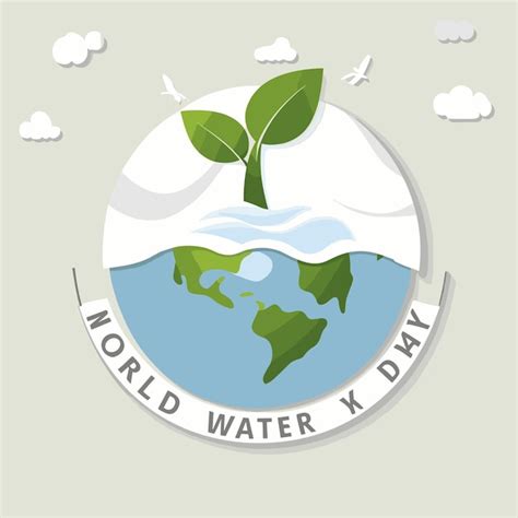 Premium Vector World Water Day Paper Art Vector