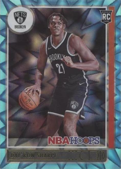 2021 22 Panini NBA Hoops Rookies Teal Explosion 215 Day Ron Sharpe