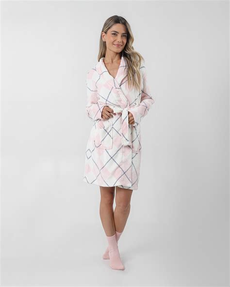 Riachuelo Kit Pijama Feminino Roup O Em Fleece Xadrez Multicor