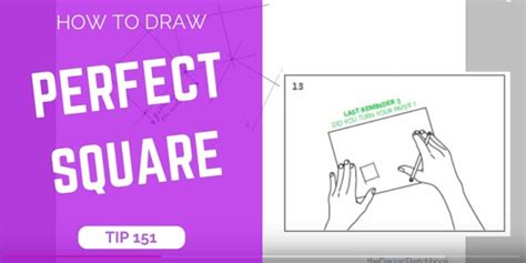 How to draw perfect square + the common mistakes | TIP 151 | VIDEO — ⭐️ ...