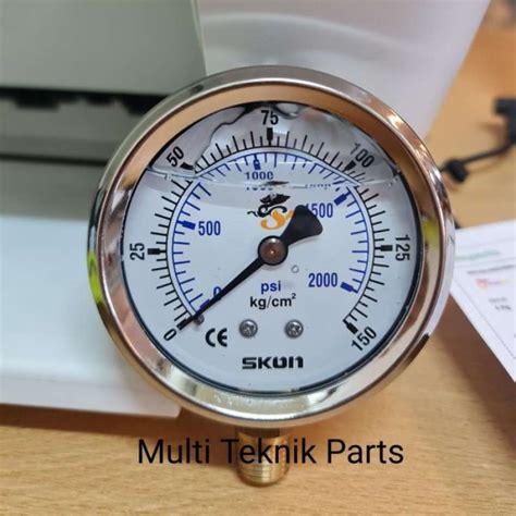 Promo Pressure Gauge Raket Stainless 2 1 2 Inch 2000 Psi 150 Bar Kg