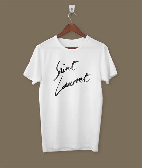 Yves Saint Laurent Ysl Shirt Men Women Tshirt Unisex Tee Black White S